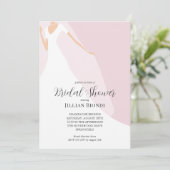 Invitation Fête des mariées rose Gown et Veil (Debout devant)