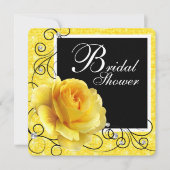 Invitation Fête des mariées rose jaune (Devant)