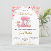 Invitation Fête des mariées rose jetée (Debout devant)