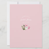 Invitation Fête des mariées rose Jeu Trouvez l'invité qui jeu (Dos)