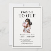 Invitation Fête des mariées rose moderne afro-américain (Devant)