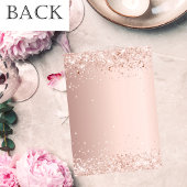 Invitation Fête des mariées rose or blanc robe élégante