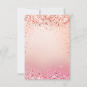 Invitation Fête des mariées rose or blush ballons rose (Dos)