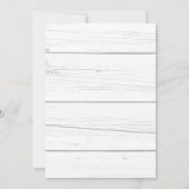 Invitation Fête des mariées rose or fleurie bois blanc rustiq (Dos)