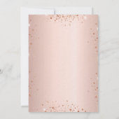Invitation Fête des mariées rose or parties scintillant ballo (Dos)