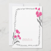 Invitation Fête des mariées rose Orange Whimsical Peint À La  (Dos)