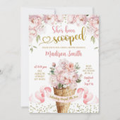 Invitation Fête des mariées rose pâée rose crème glacée rose (Devant)