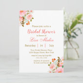 Invitation Fête des mariées rose pâle (Debout devant)