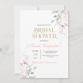 Invitation Fête des mariées rose pâle (Devant)
