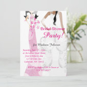 Invitation Fête des mariées rose pâle (Debout devant)