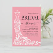 Invitation Fête des mariées rose pâle (Debout devant)