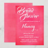 Invitation Fête des mariées rose pâle (Devant / Derrière)