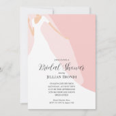 Invitation Fête des mariées rose pâle Gown et Veil (Devant)