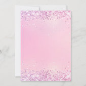 Invitation Fête des mariées rose Parties scintillant moderne (Dos)
