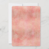 Invitation Fête des mariées rose Pink Gold Stripes (Dos)