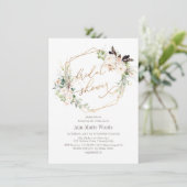 Invitation Fête des mariées Rose PixDezines Aquarelle Blush d (Debout devant)