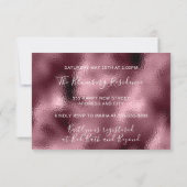 Invitation Fête des mariées Rose Robe Parties scintillant Oc (Dos)