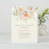 Invitation Fête des mariées Rose romantique (Debout devant)