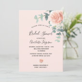 Invitation Fête des mariées rose rose rose rose rose rose ver (Debout devant)