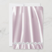 Invitation Fête des mariées rose soie Diamond Crystal (Dos)