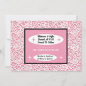 Invitation Fête des mariées rose vintage + noir (Dos)