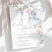 Invitation Fête des mariées rose violet Fleur sauvage printan