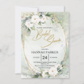 Invitation Fête des mariées Roses blanches (Devant)