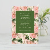 Invitation FÊTE DES MARIÉES | Roses de chou à l'ancienne mode (Debout devant)