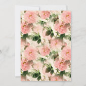 Invitation FÊTE DES MARIÉES | Roses de chou à l'ancienne mode (Dos)