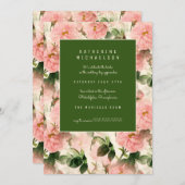 Invitation FÊTE DES MARIÉES | Roses de chou à l'ancienne mode (Devant / Derrière)