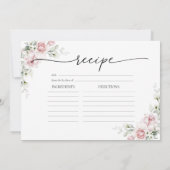 Invitation Fête des mariées Roses Roses Roses Roses Roses Ros (Dos)