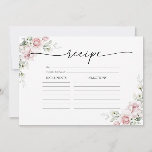 Invitation Fête des mariées Roses Roses Roses Roses Roses Ros (Dos)