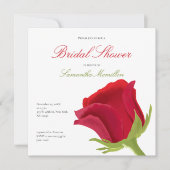 Invitation Fête des mariées rouge classique (Devant)
