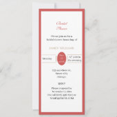 Invitation Fête des mariées rouge customisée (Devant)