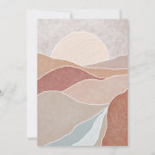 Invitation Fête des mariées rouge du désert de Boho (Dos)