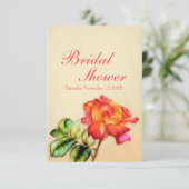 Invitation Fête des mariées rouge orange jaune rose invitatio (Debout devant)