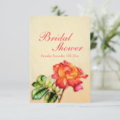 Invitation Fête des mariées rouge orange jaune rose invitatio (Debout devant)