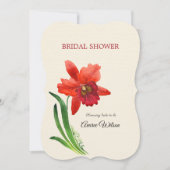 Invitation Fête des mariées rouge orchidée (Devant)