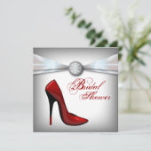 Invitation Fête des mariées rouge Stiletto (Debout devant)