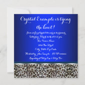 Invitation Fête des mariées royale bleue (Dos)