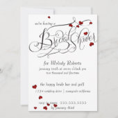 Invitation Fête des mariées Ruby Heart Confetti (Devant)