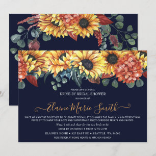 Invitation Fête des mariées Russe Bourgogne Sunflower Drive T