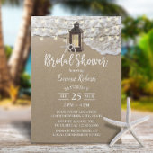 Invitation Fête des mariées Rustic Beach Lantern