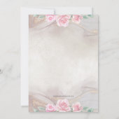 Invitation Fête des mariées Rustic Blush Rose Gold Tea Party (Dos)