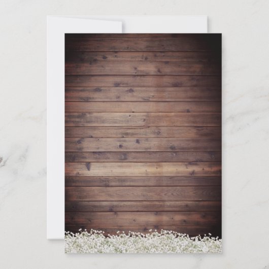 Invitation Fête des mariées Rustic Camping Lantern (Dos)