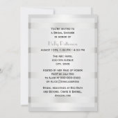 Invitation Fête des mariées Rustic Gold Horseshoe Silver Wht (Dos)
