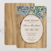 Invitation Fête des mariées Rustic Pine Lodge (Devant / Derrière)