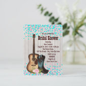 Invitation Fête des mariées rustique (Debout devant)