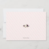 Invitation Fête des mariées rustique, Aquarelle Courbe bordea (Dos)