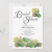 Invitation Fête des mariées rustique Aspen Bark et Feuille (Devant)